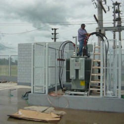 Transformador y tablero de distribución eléctrica de Polimex Campana